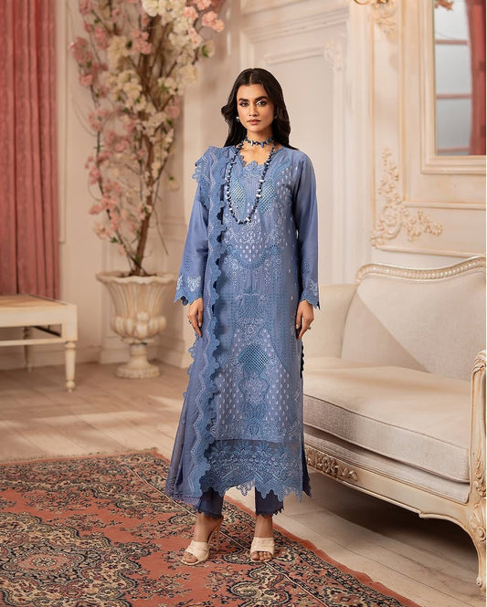 RAJBARI LAWN 3 PC EMBROIDERED