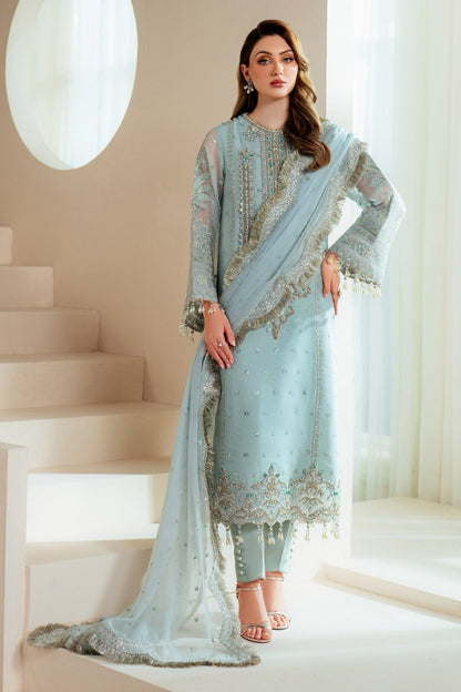 ALIZEH ORGANZA EMBROIDERED 3 PC SUIT WITH READY EMBROIDERED DUPPATA
