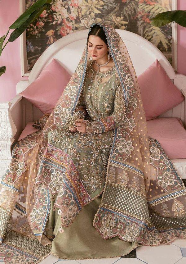 ELAF LUXURY EMBROIDERED ORGANZA 3 PC SUIT WITH EMBROIDERED DUPPATA