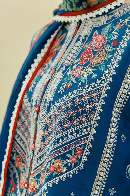 ZARA SHAH JHAN PREMIUM WINTER EMBROIDERED 3 PC SUIT WITH SOFT DUPPATA