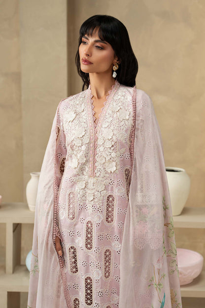 MARIA B WINTER EMBROIDERED 3 PC SUIT WITH EMBROIDERED SHAWL