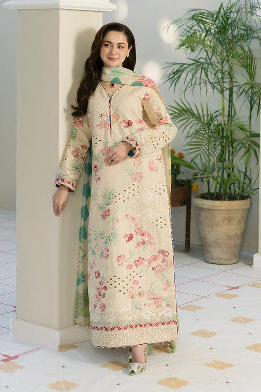 MARYAM & MARIA LUXURY LAWN EMBROIDERED 3 PC WITH SOFT DUAPPTA