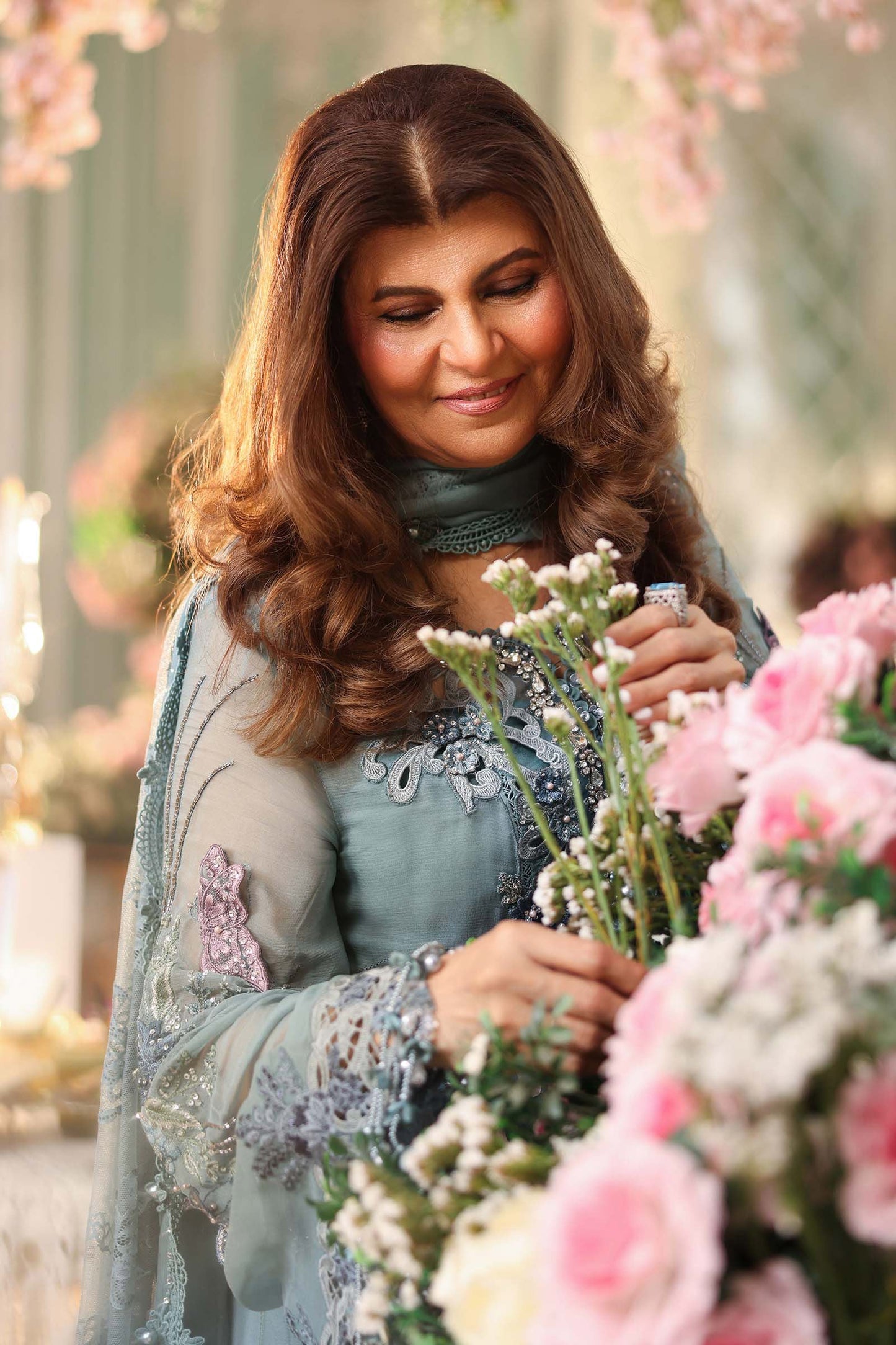 MARIA B LUXURY CHIFFON EMBROIDERED 3 PC WITH EMBROIDERED DUPPATA
