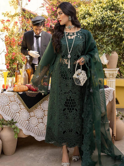 BIN ILYAS LUXURY LAWN 3 PC WITH EMBROIDERED DUPPTA