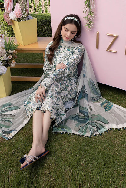 IZEL LAWN 3 PC WITH EMBROIDERED DUAPPTA