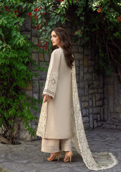 ELAF LUXURY LAWN EMBROIDERED 3 PC WITH EMBROIDERED DUPATTA