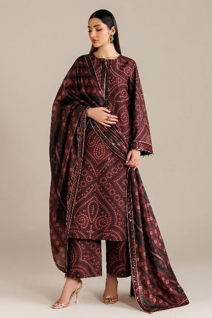 JAZMIN LAWN EMBROIDERED 3 PC WITH SOFT EMBROIDERY DUPPATA