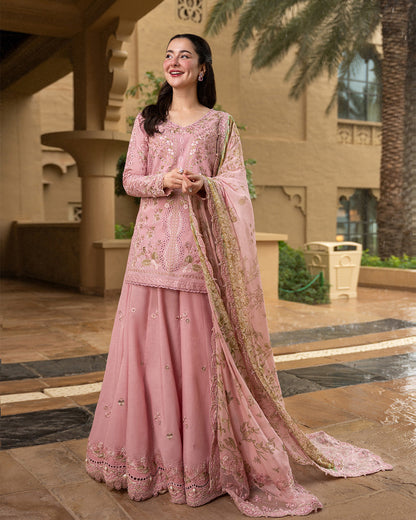 FAIZA SAQLAIN LAWN LUXURY EMBROIDERED 3 PC WITH EMBROIDERED DUPPATA