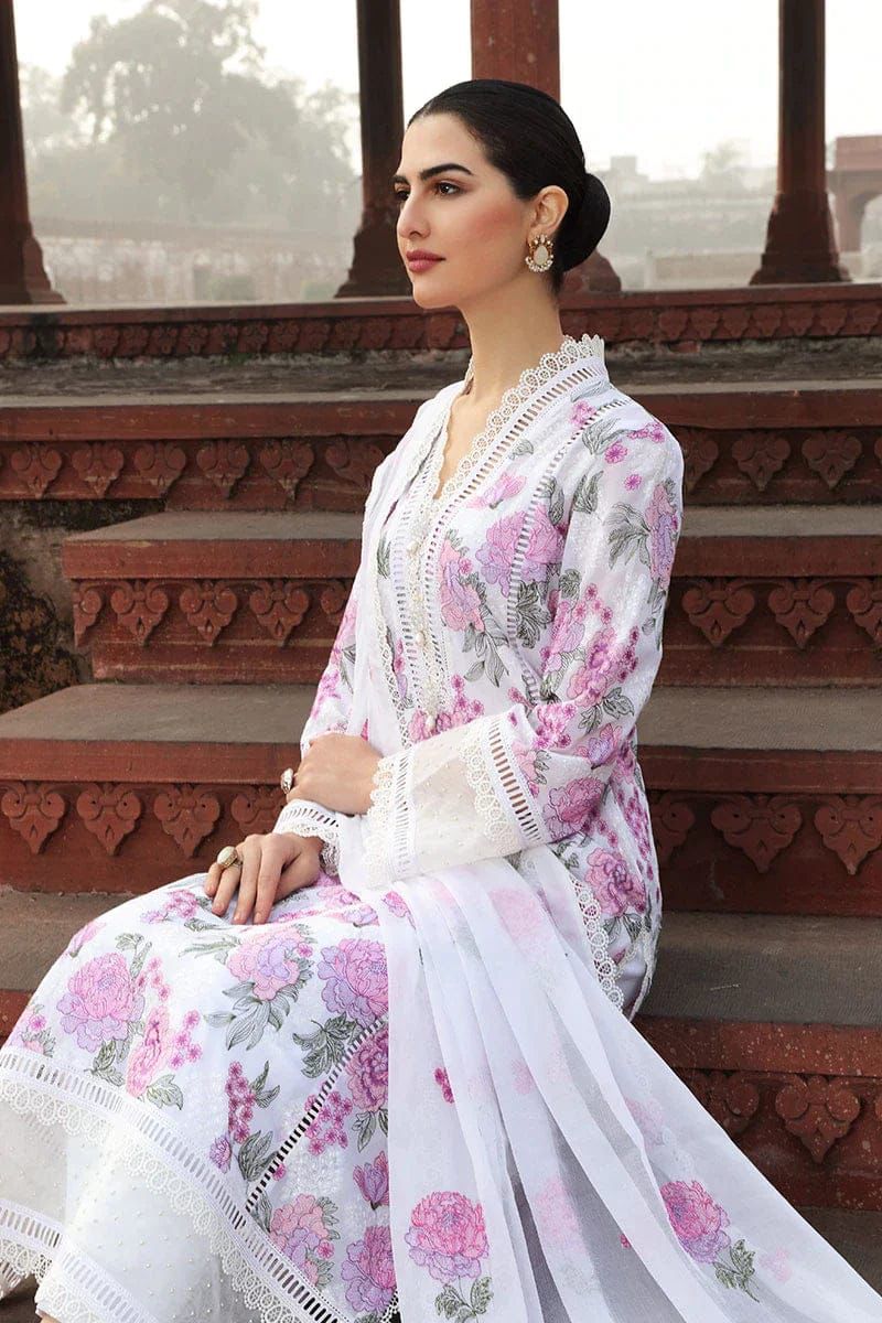 BAREEZE LUXURY LAWN EMBROIDERED 3 PC WITH EMBROIDERED DUPPATA
