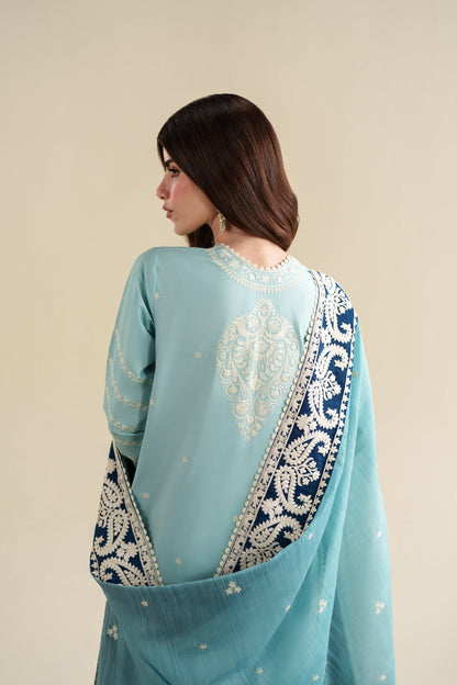 ZAIB LUXURY WINTER EMBROIDERED 3 PC SUIT WITH EMBROIDERED SHAWL