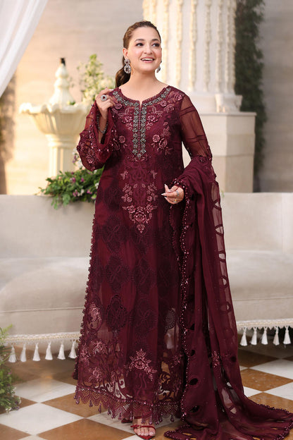 MARIA B CHIFFON EMBROIDERED 3 PC WITH EMBROIDERED DUPPATA