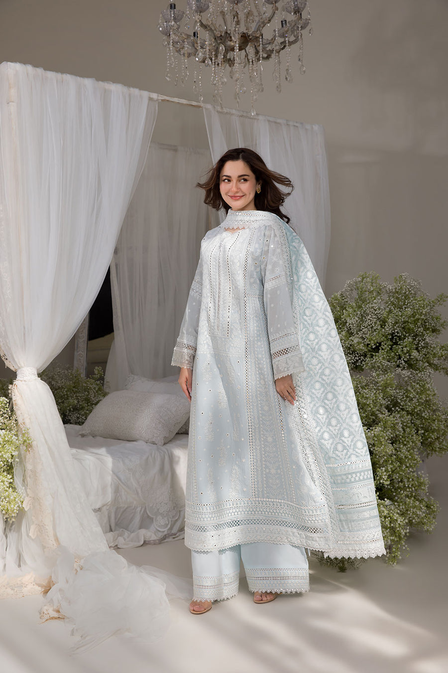 SOBIA NAZIR LAWN EMBROIDERED MOST ELEGANT 3 PC WITH EMBROIDERED DUPATTA