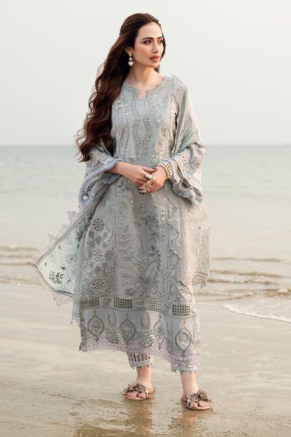NUREH LAWN EMBROIDERED 3 PC WITH EMBROIDERED DUPATTA