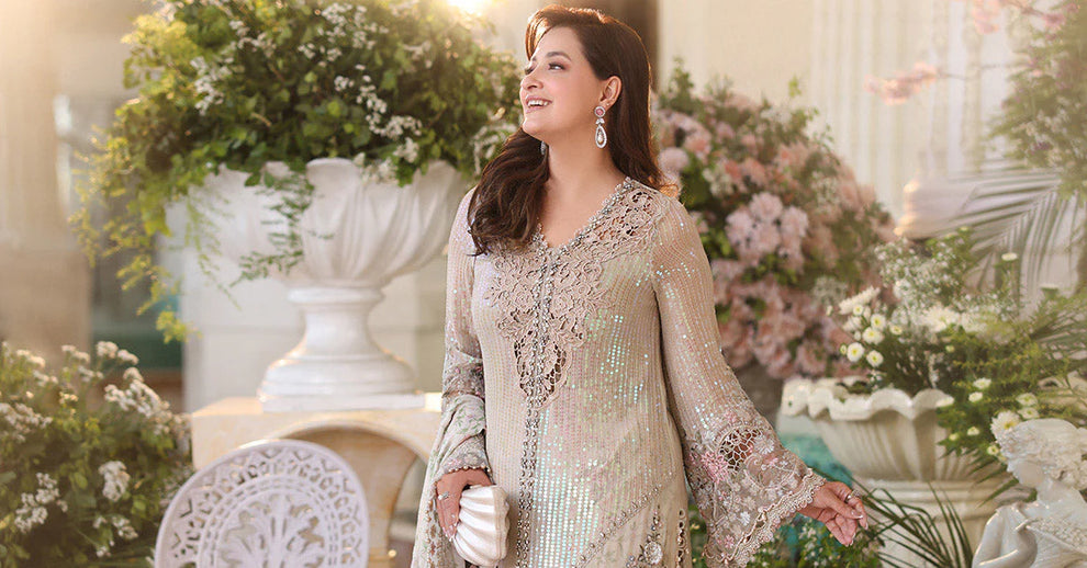 MARIA B LUXURY CHIFFON EMBROIDERED 3 PC WITH EMBROIDERED DUPPATA
