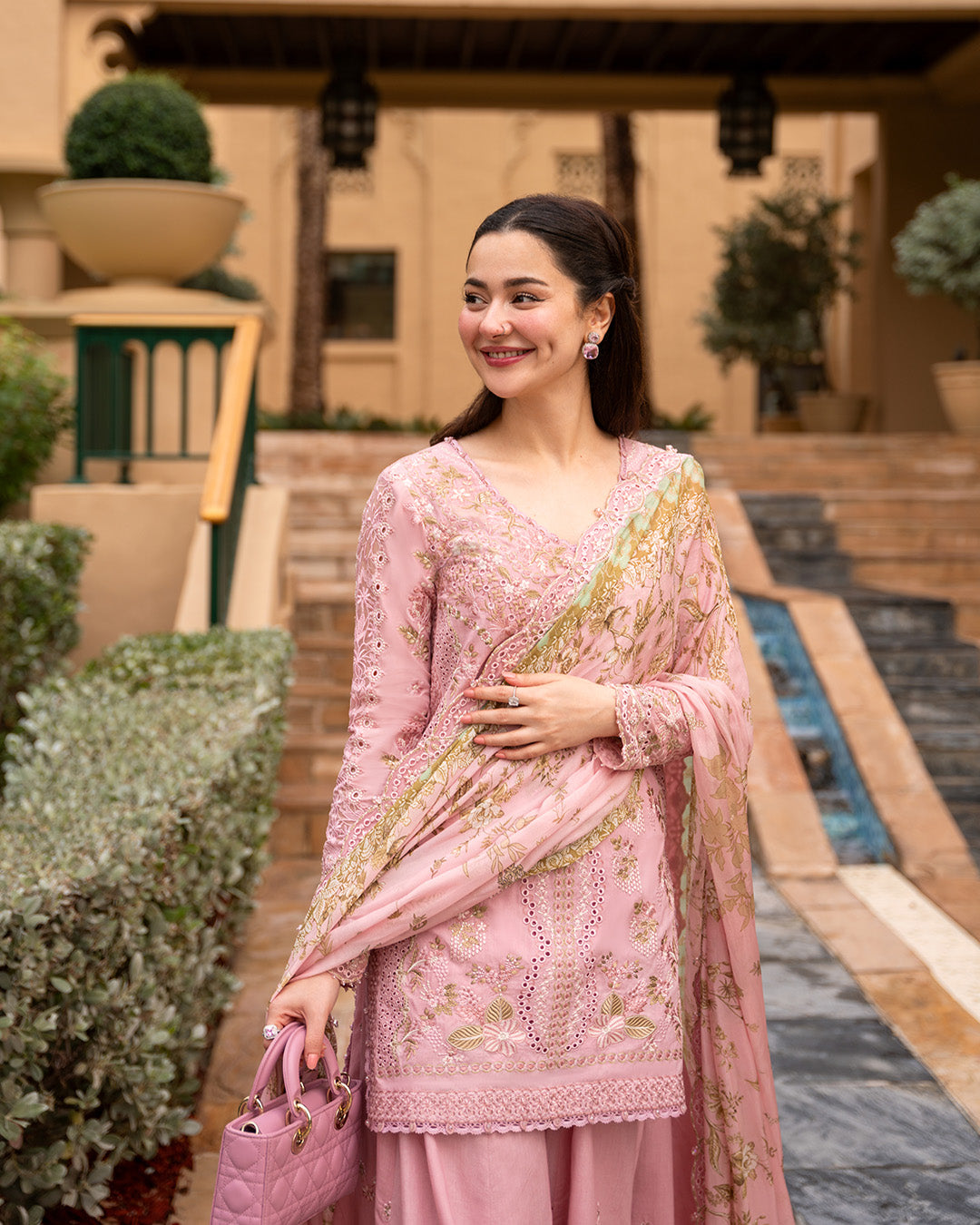 FAIZA SAQLAIN LAWN LUXURY EMBROIDERED 3 PC WITH EMBROIDERED DUPPATA