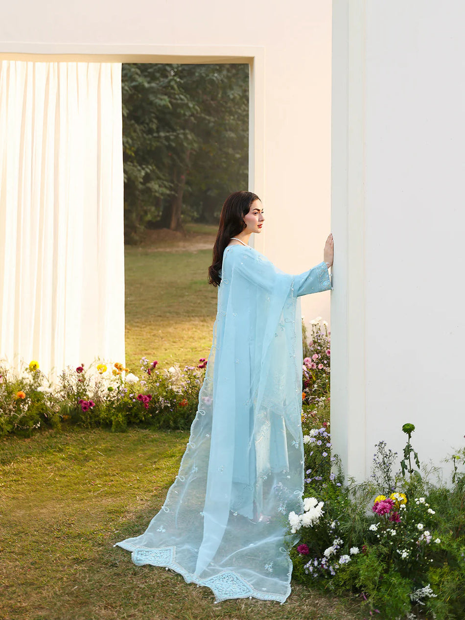 ASIM JOFA LAWN EMBROIDERED 3 PC WITH EMBROIDERED DUPATTA