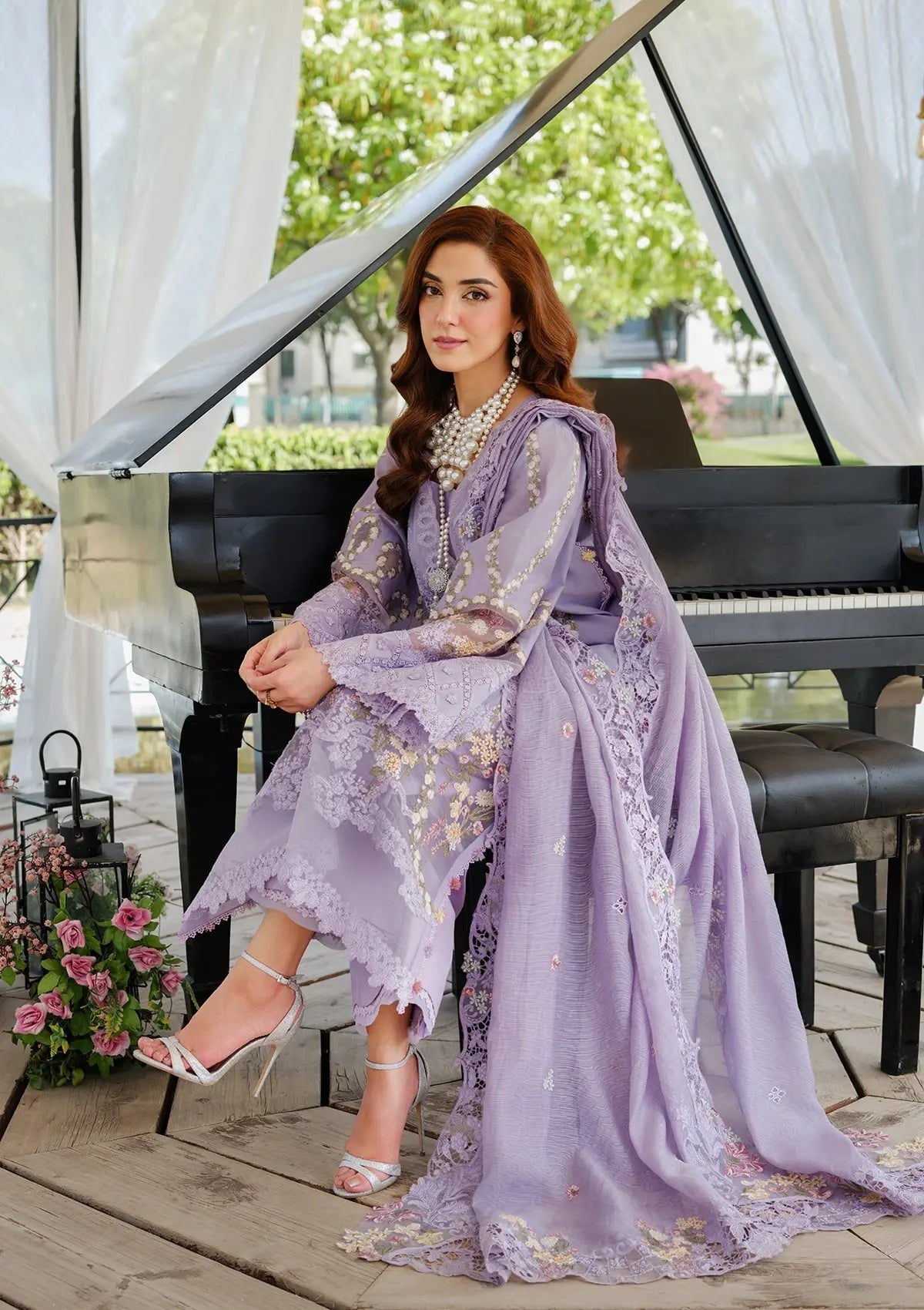MARIA B LUXURY LAWN 3 PC EMBROIDERD WITH EMBROIDERED DUPATTA