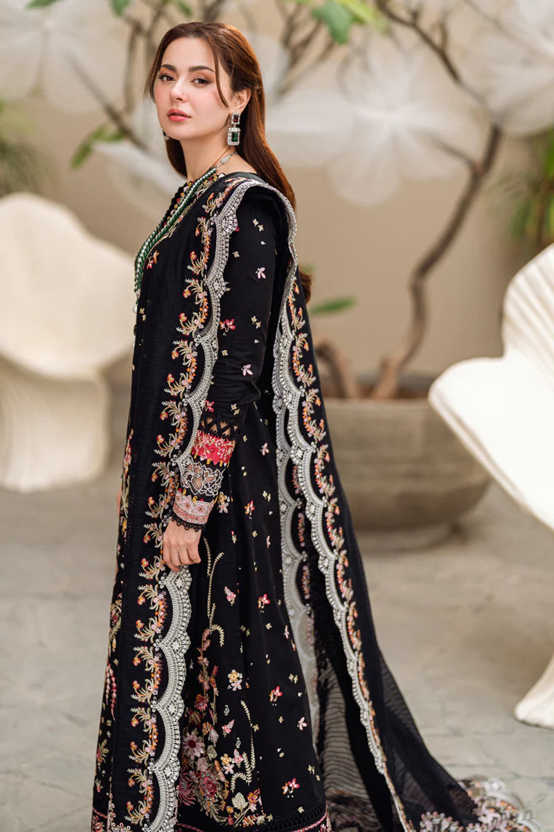 QALAMKAR LUXURY WINTER EMBROIDERED 3 PC SUIT WITH EMBROIDERED SHAWL