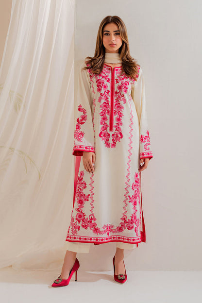 VINTAGE 3PC LAWN EMBROIDERED WITH TYE AND DYE DUPATTA