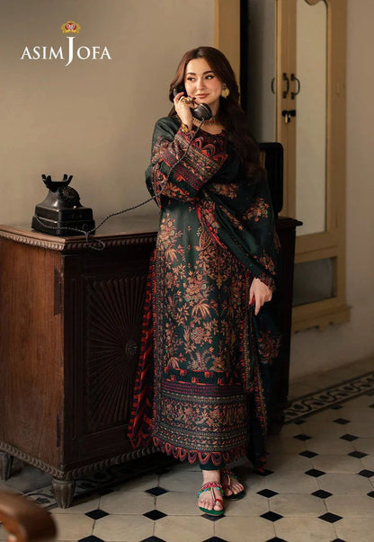 ASIM JOFA LAWN EMBROIDERED 3 PC SUIT WITH EMBROIDERED DUPPATA