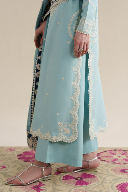 ZAIB LUXURY WINTER EMBROIDERED 3 PC SUIT WITH EMBROIDERED SHAWL