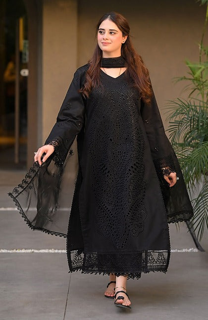 BAREEZE LUXURY LAWN EMBROIDERED 3 PC WITH EMBROIDERED DUPPATA