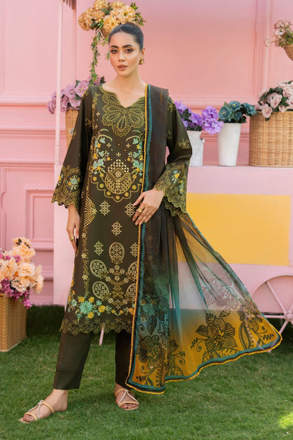BATIK LAWN EMBROIDERED 3 PC WITH SOFT PREMIUM DUPPATA
