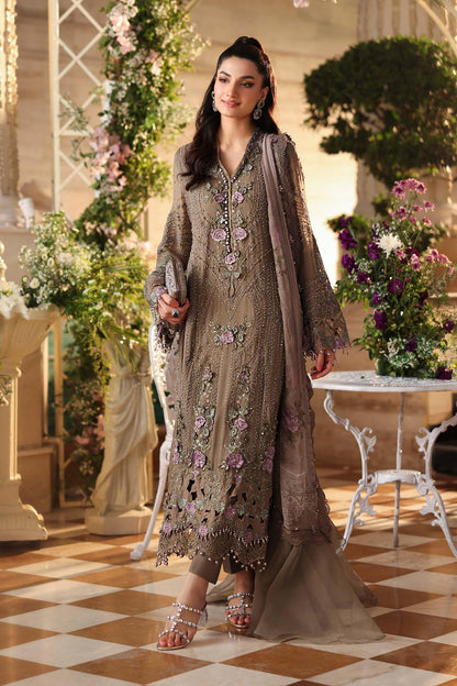 MARIA B LUXURY CHIFFON EMBROIDERED 3 PC SUIT WITH EMBROIDERED DUPPATA