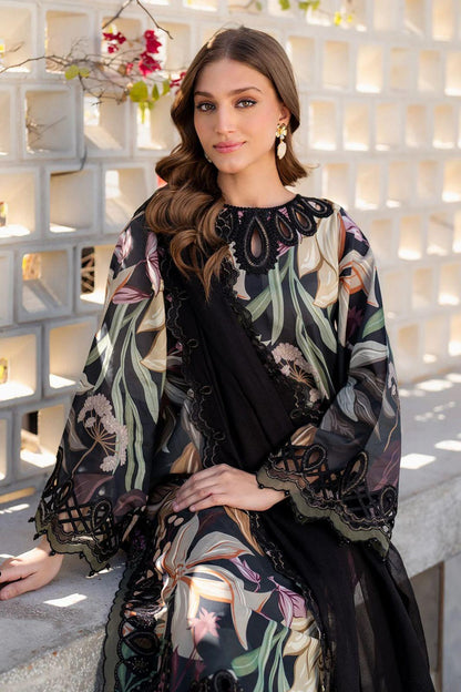BAROQUE LAWN 3 PC SUIT WITH EMBROIDERED DUPATTA