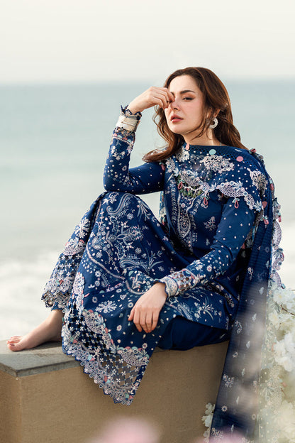 Qalamkar Lawn 3 PC Luxury with Embroiderd Dupata