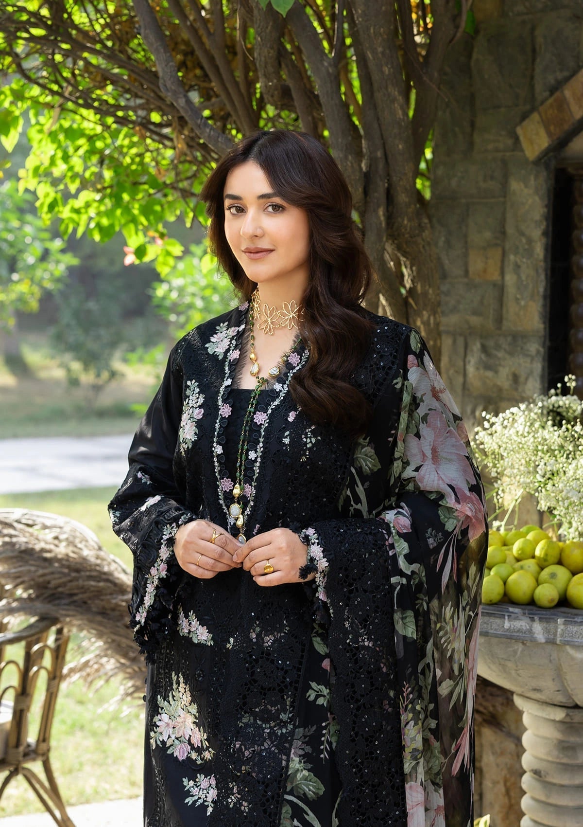 ELAF LUXURY LAWN EMBROIDERED 3 PC WITH EMBROIDERED DUPATTA