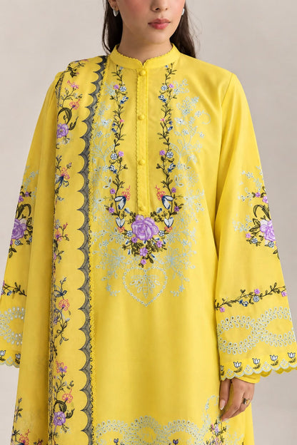 ZARA SHAH JHAN WINTER EMBROIDERED 3 PC SUIT WITH SOFT SHAWL