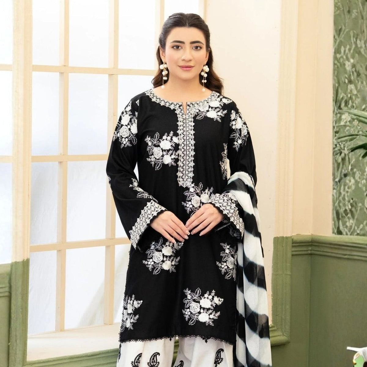 ZARA SHAH JHAN LAWN EMBROIDERED 3 PC WITH SOFT DUPATTA