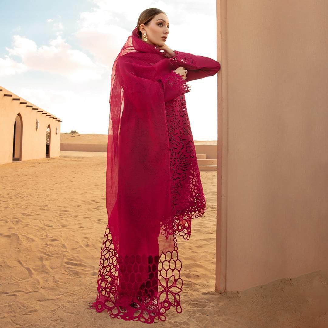 RANG RASIYA LUXURY  EMBROIDERED 3PC WITH EMBROIDERED DUPATTA