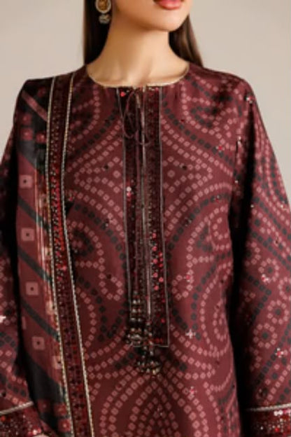 JAZMIN LAWN EMBROIDERED 3 PC WITH SOFT EMBROIDERY DUPPATA