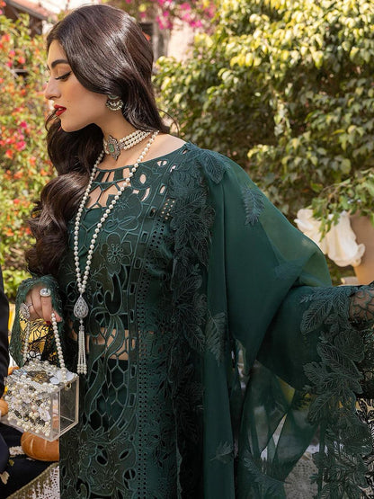BIN ILYAS LUXURY LAWN 3 PC WITH EMBROIDERED DUPPTA