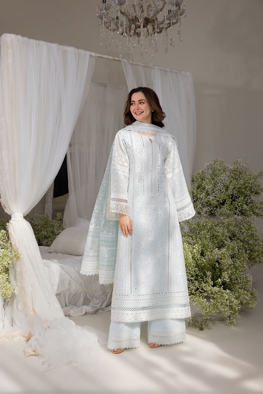 SOBIA NAZIR LAWN EMBROIDERED MOST ELEGANT 3 PC WITH EMBROIDERED DUPATTA