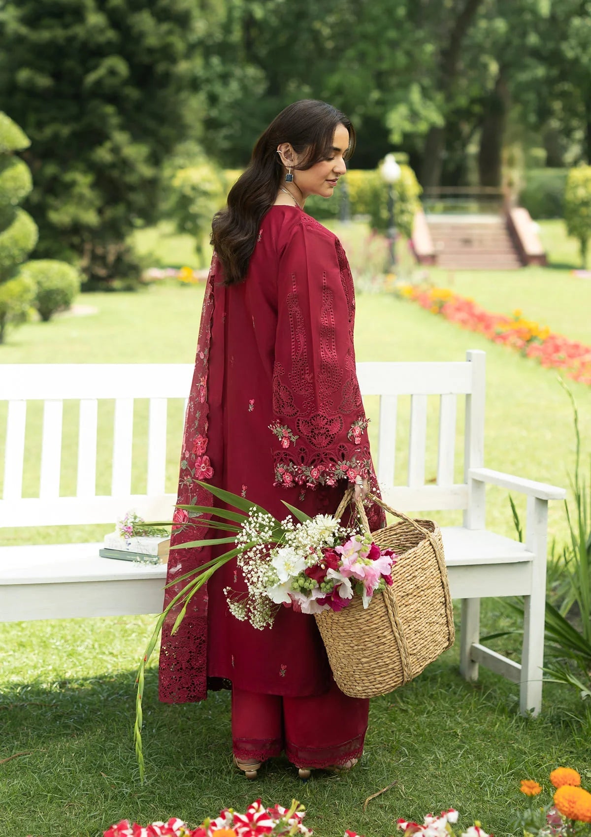 ELAF PREMIUM LAWN EMBROIDERED 3 PC SUIT WITH EMBROIDERED DUPPATA