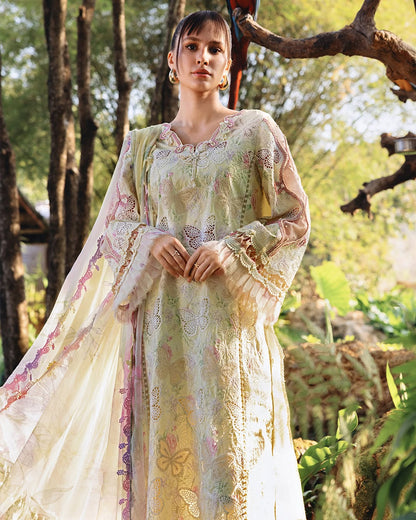 MARIA B LAWN EMBROIDERED 3 PC WITH EMBROIDERED DUPATTA