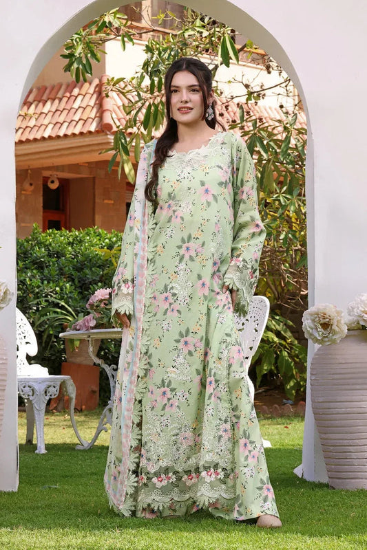 ANEELAS LAWN EMBROIDERED 3 PC WITH SOFT EMBROIDERY DUPPATA