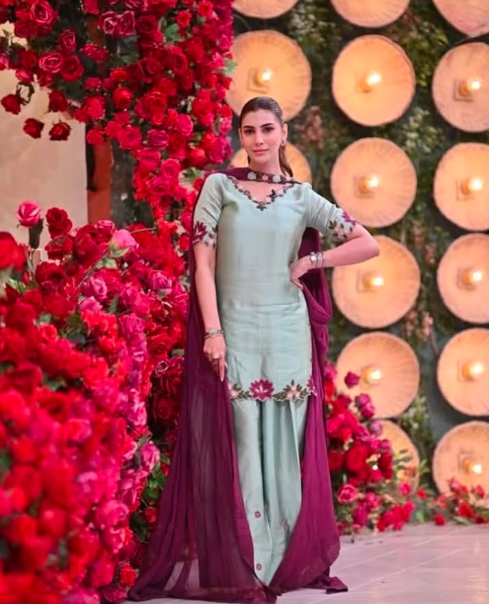 NAZISH JHANGIR SILK EMBROIDERED 3 PC WITH EMBROIDERED SOFT DUPPATA