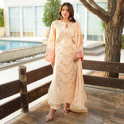 ANEELAS PREMIUM LAWN EMBROIDERED 3 PC WITH EMBROIDERED DUAPPTA