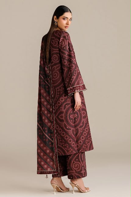 JAZMIN LAWN EMBROIDERED 3 PC WITH SOFT EMBROIDERY DUPPATA