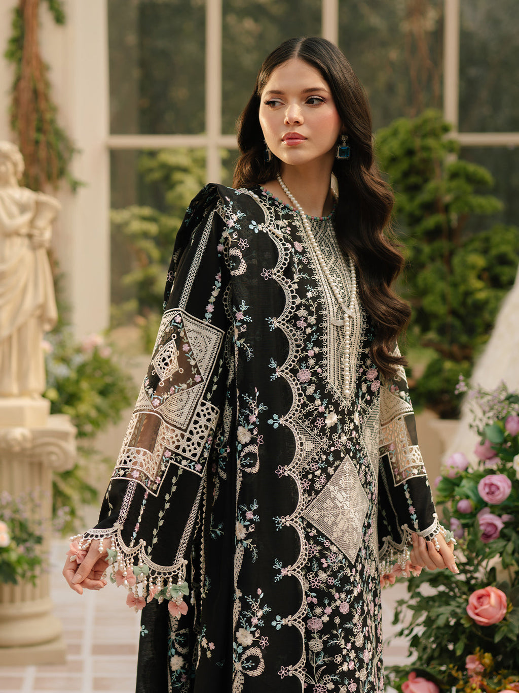 BIN ILYAS LAWN 3 PC HEAVY EMBROIDERED WITH READY TO WEAR DUPATTA