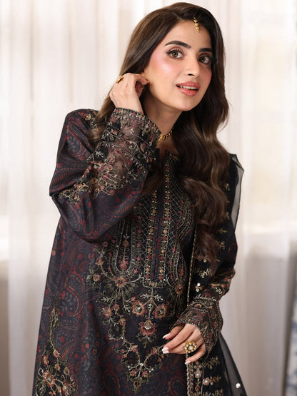 MOHAGNI LAWN LUXURY EMBROIDERED 3 PC WITH SOFT EMBROIDERED DUPPATA