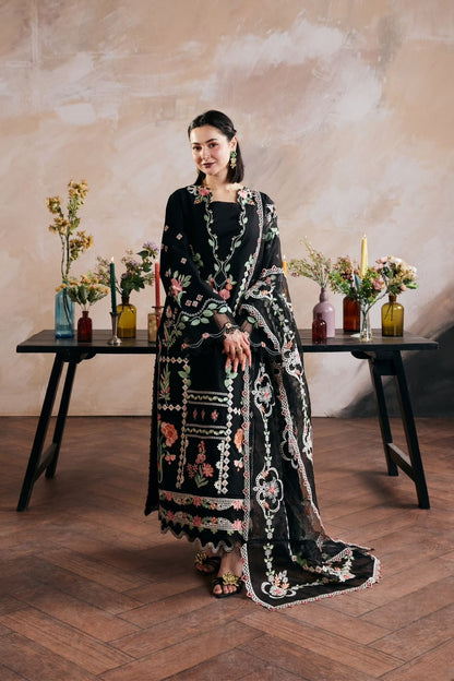 MARYAM HUSSAIN WINTER LUXURY EMBROIDERED 3 PC SUIT WITH EMBROIDERED SHAWL