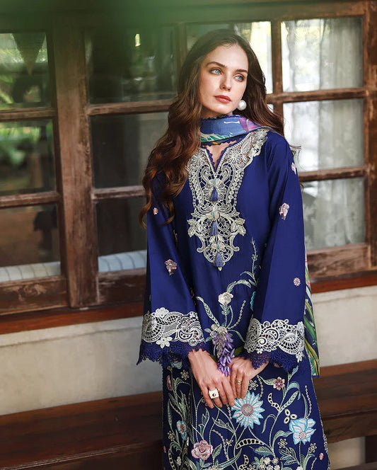 MUSHQ PREMIUM EMBROIDERED LAWN 3 PC WITH SOFT DUPATTA