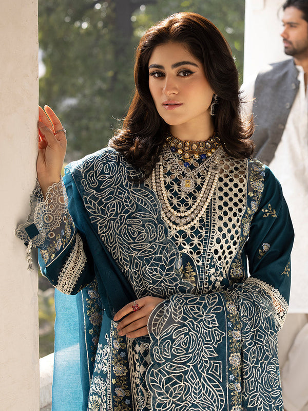 MAHNUR LAWN 3 PC WITH READY TO WEAR DUPATTA