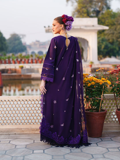 MAHNUR LUXURY WINTER EMBROIDERED 3 PC SUIT WITH EMBROIDERED SHAWL