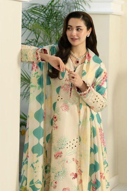 MARYAM & MARIA LUXURY LAWN EMBROIDERED 3 PC WITH SOFT DUAPPTA